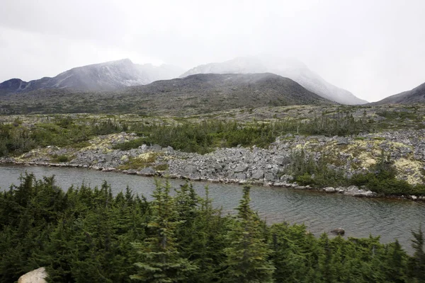 Skagway Aljaška Usa Srpna 2019 Výhled Krajiny Bílým Průsmykem Skagway — Stock fotografie
