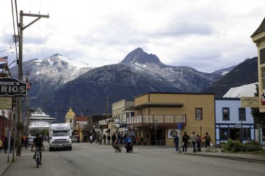 Skagway, Alaska / Usa - 12 Ağustos 2019: Skagway Town, Skagway, Alaska, Usa
