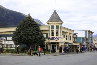 Skagway, Alaska / Usa - 12 Ağustos 2019: Skagway Town, Skagway, Alaska, Usa