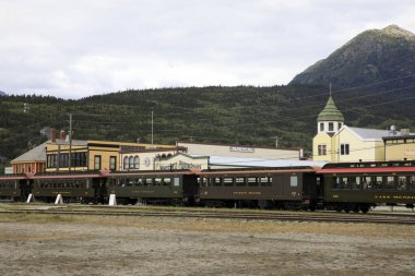 Skagway, Alaska / Usa - 12 Ağustos 2019: Skagway kasabası, Skagway, Alaska, Usa