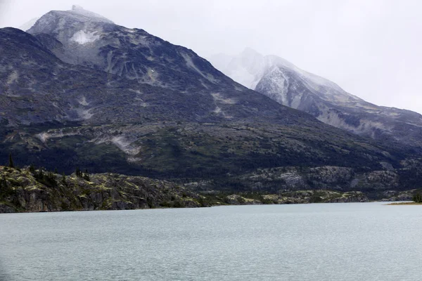 Skagway Aljaška Usa Srpna 2019 Výhled Krajiny Bílým Průsmykem Skagway — Stock fotografie