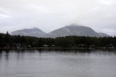 Ketchikan, Alaska / Usa - 15 Ağustos 2019: Ketchikan kıyı şeridi, Ketchikan, Alaska, Usa