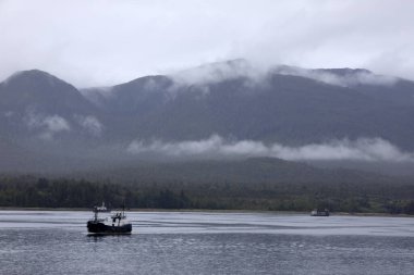 Ketchikan, Alaska / Usa - 15 Ağustos 2019: Ketchikan kıyı şeridi, Ketchikan, Alaska, Usa