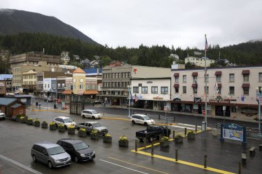 Ketchikan, Alaska / Usa - 15 Ağustos 2019: Ketchikan kasabası, Ketchikan, Alaska, Usa