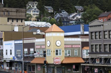 Ketchikan, Alaska / Usa - 15 Ağustos 2019: Ketchikan kasabası, Ketchikan, Alaska, Usa