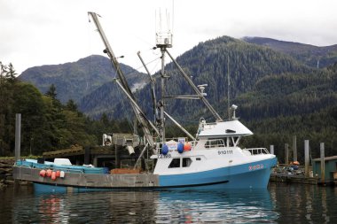 Neets Bay, Alaska / Usa - 18 Ağustos 2019: Neets Bay, Neets Bay, Alaska, Usa 'da bir balıkçı teknesi