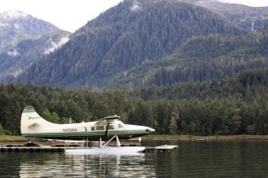Neets Bay, Alaska / Usa - 18 Ağustos 2019: Neets Bay, Neets Bay, Alaska, Usa 'da bir deniz uçağı