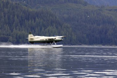Neets Bay, Alaska / Usa - 18 Ağustos 2019: Neets Bay, Neets Bay, Alaska, Usa 'da bir deniz uçağı