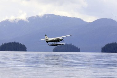Neets Bay, Alaska / Usa - 18 Ağustos 2019: Neets Bay, Neets Bay, Alaska, Usa 'da bir deniz uçağı