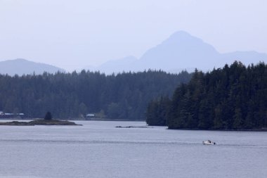 Inside Passage, Alaska / Usa - 18 Ağustos 2019: Passage kıyı şeridinin iç kesimi, Alaska, Usa