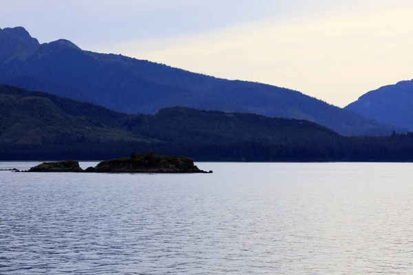 Alaszka Usa 2019 Augusztus Alaszka Tengerparti Kilátása Egy Tengerjáró Hajófedélzetről — Stock Fotó