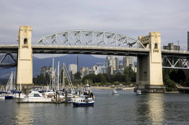 Vancouver, Amerika - 18 Ağustos 2019 Granville Köprüsü, Vancouver, Amerika