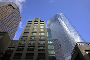 Vancouver, Amerika - 18 Ağustos 2019: Vancouver bina manzarası, Vancouver, Amerika