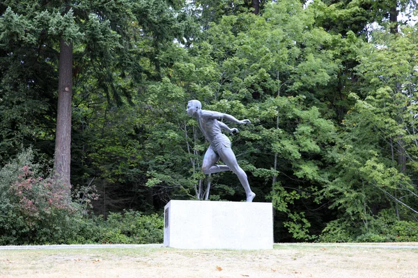 Vancouver America Augusti 2019 Harry Jerome Monument Vid Stanley Park — Stockfoto