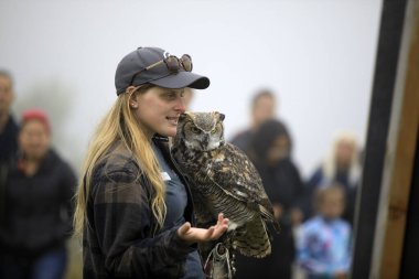 Vancouver, Amerika - 18 Ağustos 2019 Grouse Mountain, Vancouver, Amerika