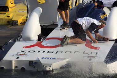 Stresa (Vco), İtalya - 04 Ekim 2009: World Offshore Powerboat Championship, Stresa, Vco, Piedmont, İtalya. 