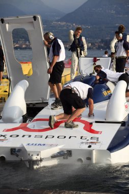 Stresa (Vco), İtalya - 04 Ekim 2009: World Offshore Powerboat Championship, Stresa, Vco, Piedmont, İtalya. 