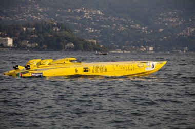 Stresa (Vco), İtalya - 04 Ekim 2009: World Offshore Powerboat Championship, Stresa, Vco, Piedmont, İtalya. 