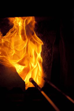 Algaida Es Pla, Mayorka / İspanya - 25 Ağustos 2016: El yapımı cam üretim fabrikası Guardiola, Algaida Es Pla, Mallorca, Balearic Adaları, İspanya.   