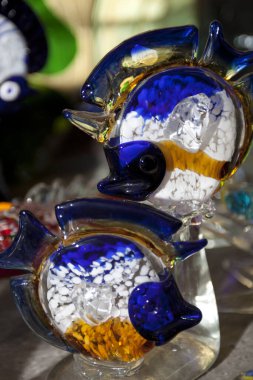 Algaida Es Pla, Mayorka / İspanya - 25 Ağustos 2016: El yapımı cam üretim fabrikası Guardiola, Algaida Es Pla, Mallorca, Balear Adaları, İspanya.   