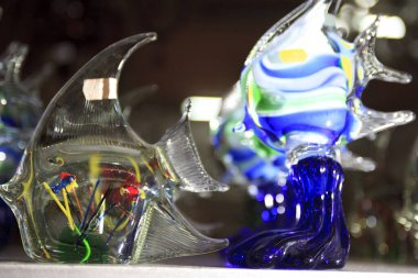 Algaida Es Pla, Mayorka / İspanya - 25 Ağustos 2016: El yapımı cam üretim fabrikası Guardiola, Algaida Es Pla, Mallorca, Balear Adaları, İspanya.  