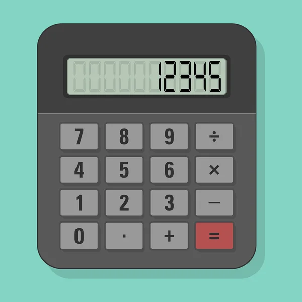 Ilustración Una Calculadora Para Cálculos Matemáticos — Vector de stock