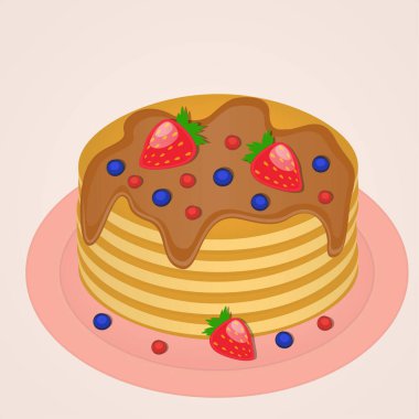 Şurup ve böğürtlenli leziz gözlemeler. Bayram için lezzetli yemekler..