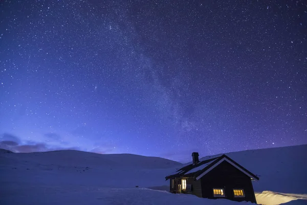 Übernachtung Der Reinheimer Hütte Dovrefjell Nationalpark Norwegen — Stockfoto