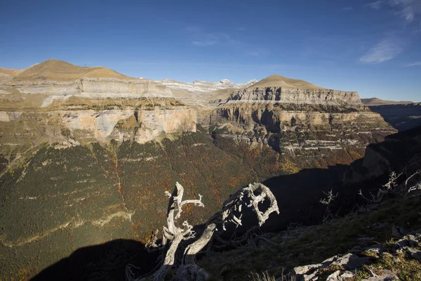 Herbst Ordesa Und Nationalpark Monte Perdido Spanien — Stockfoto