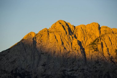 Pedraforca dağında yaz gündoğumu, Bergueda, Barselona, İspanya