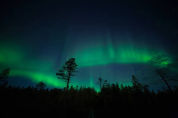 Noorderlicht Akaslompolo Lapland Noord Finland — Stockfoto