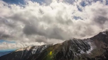 Vallter, Pyrenees, İspanya 'da gün batımı