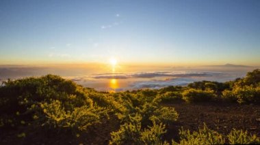 İspanya, La Palma, Kanarya Adaları 'nda Gün Doğumu