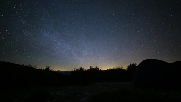 Astrolapse Montsec Lleida Pyrenéerna Katalonien Spanien — Stockvideo