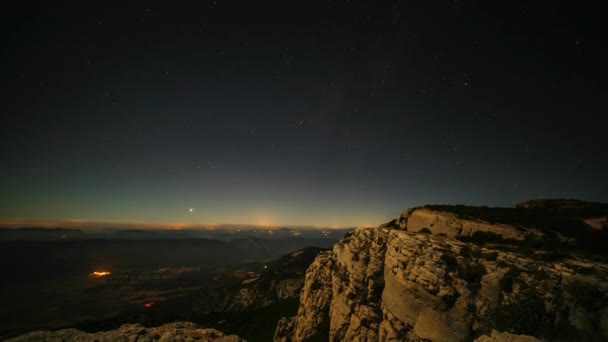 Měsíční Svit Montseku Lleida Španělsko — Stock video