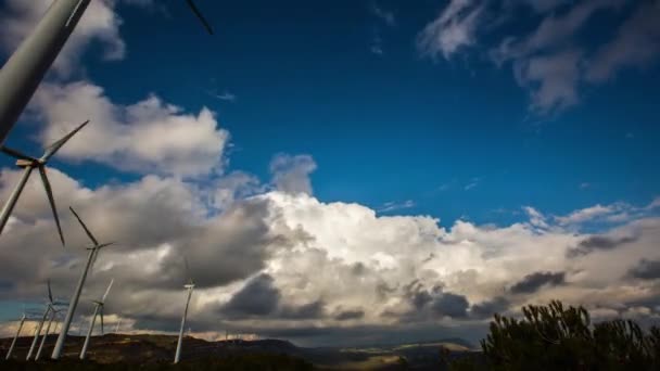 Windmills Storms Barcelona Catalonia Spain — Stock Video