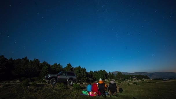 Geceleri Cerdanya Pireneler Girona Katalonya Spanya — Stok video