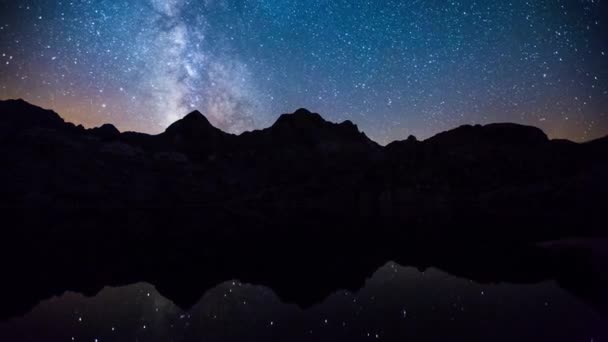 Milky Way Ibon Estanes Pyrenees Spain — Stock Video