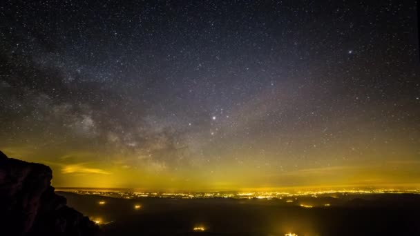 Milky Way Montsec Lleida Catalunya Spain — Stock Video