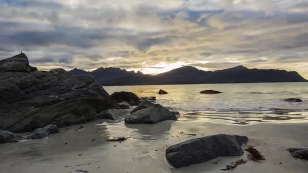 Sunset Lofoten Islands Norway — Stock Video
