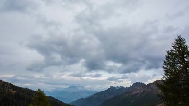Puesta Sol Dolomitas Alpes Italia — Vídeo de stock