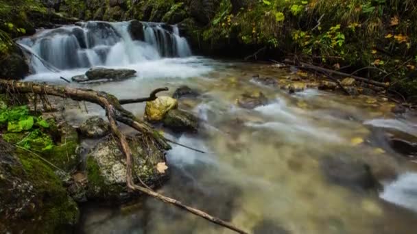 Řeka Dolomitech Alpy Itálie — Stock video