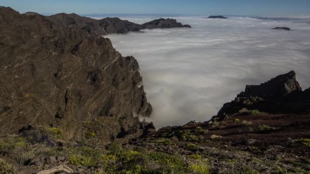 Wolken Meer Palma Kanarische Inseln Spanien — Stockvideo