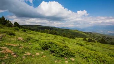 La Cerdanya, Pireneler, Katalonya, İspanya 'dan panoramik manzara
