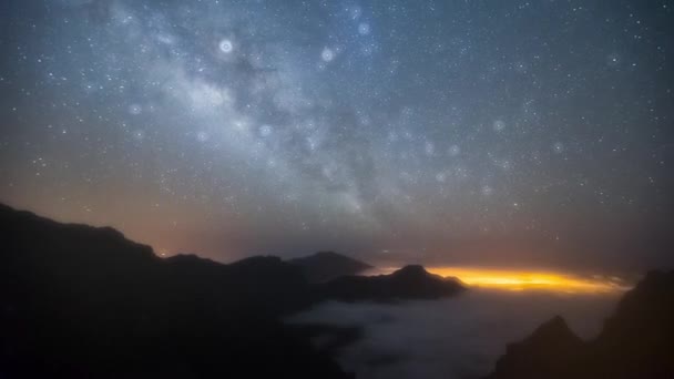 Milky Way Palma Canary Islands Spain — Stock Video