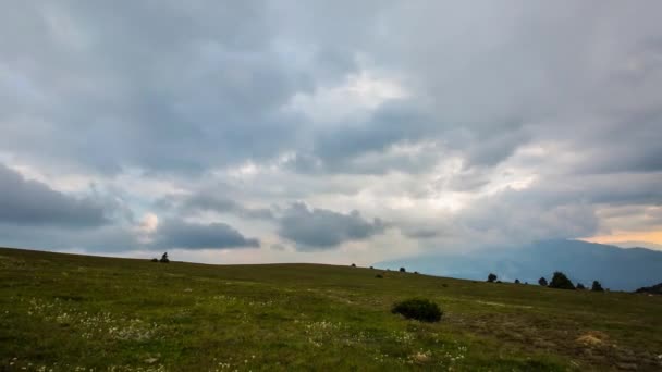 Atardecer Panorámico Cerdanya Girona Cataluña España — Vídeos de Stock