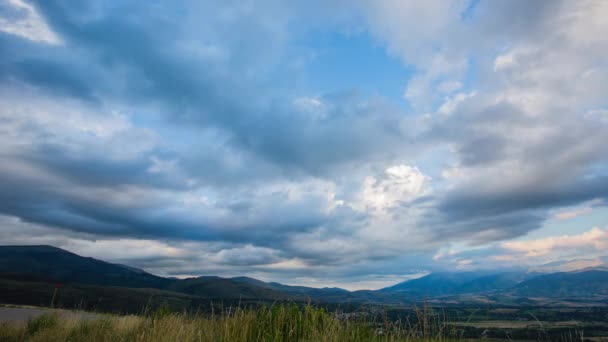 Pôr Sol Cerdanya Pirinéus Espanha — Vídeo de Stock