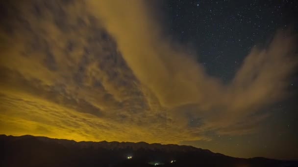 Ночь Serra Del Cad Pyrennes Catalonia Spain — стоковое видео
