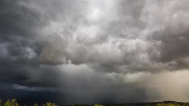 Σύννεφα Καταιγίδας Cerdanya Capcir Πυρηναία Γαλλία — Αρχείο Βίντεο