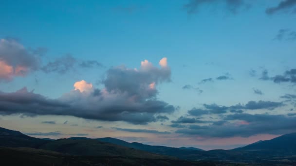 Západ Slunce Cerdanya Pyreneje Španělsko — Stock video